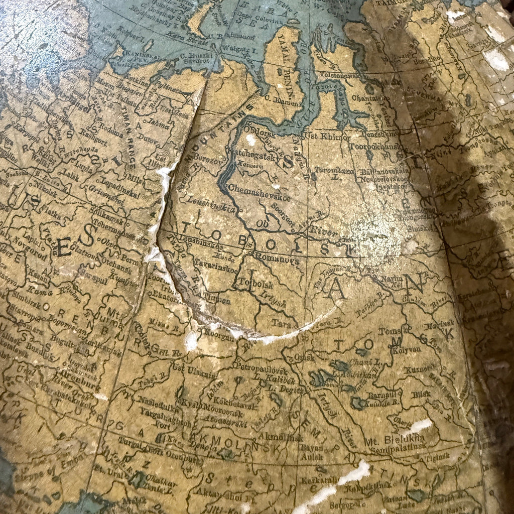 Vintage Antique Claw Footed World Globe