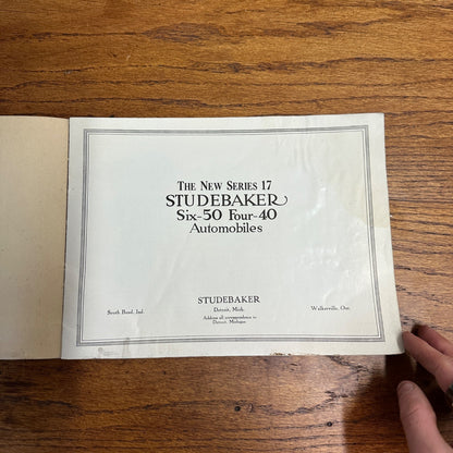 Vintage c1916 Studebaker Car Dealership Showroom Sales Booklet Catalog