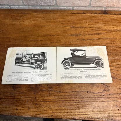 Vintage c1916 Studebaker Car Dealership Showroom Sales Booklet Catalog