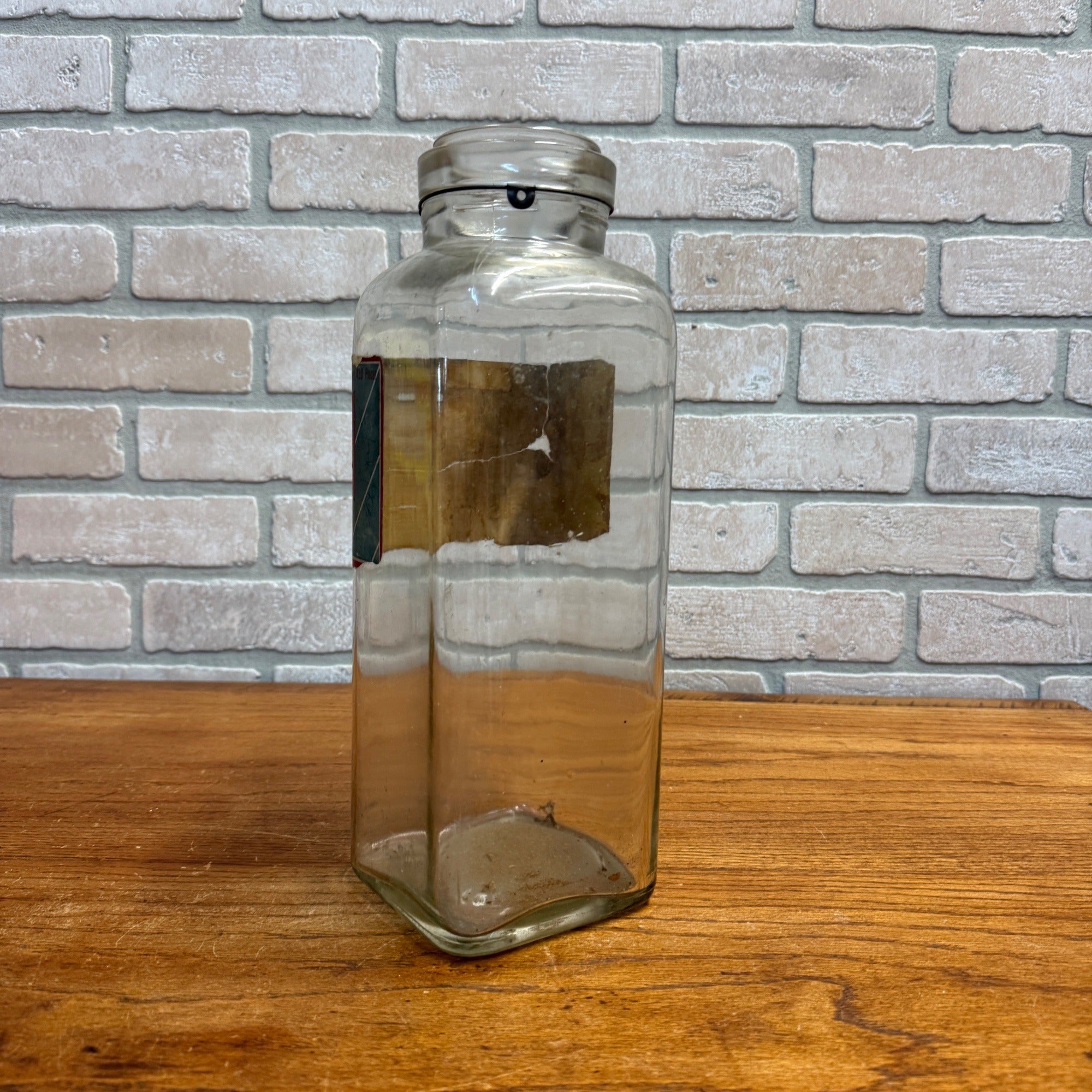 RARE Vintage Peckham's Candy Glass Confectionary Store Display Jar St Louis