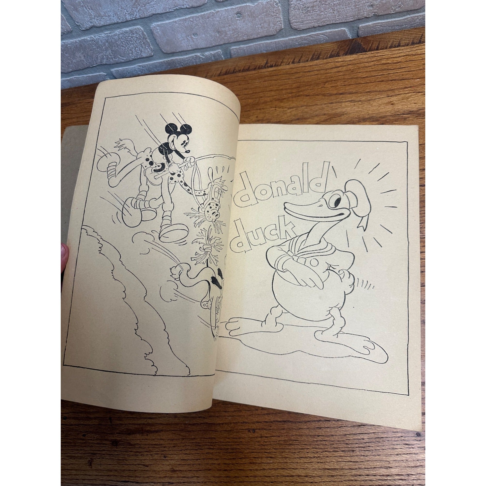 Vintage The Walt Disney Paint Book 48-Pages Mickey Mouse 1970s Reissue