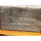 RARE Vintage Waukesha Royal Beverages Soda Bottle Wooden Crate Case Milwaukee WI