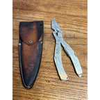 Vintage Fred Mac Overland Fisherman’s Friend Fishing Tool w/ Leather Belt Pouch