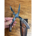 Vintage Fred Mac Overland Fisherman’s Friend Fishing Tool w/ Leather Belt Pouch
