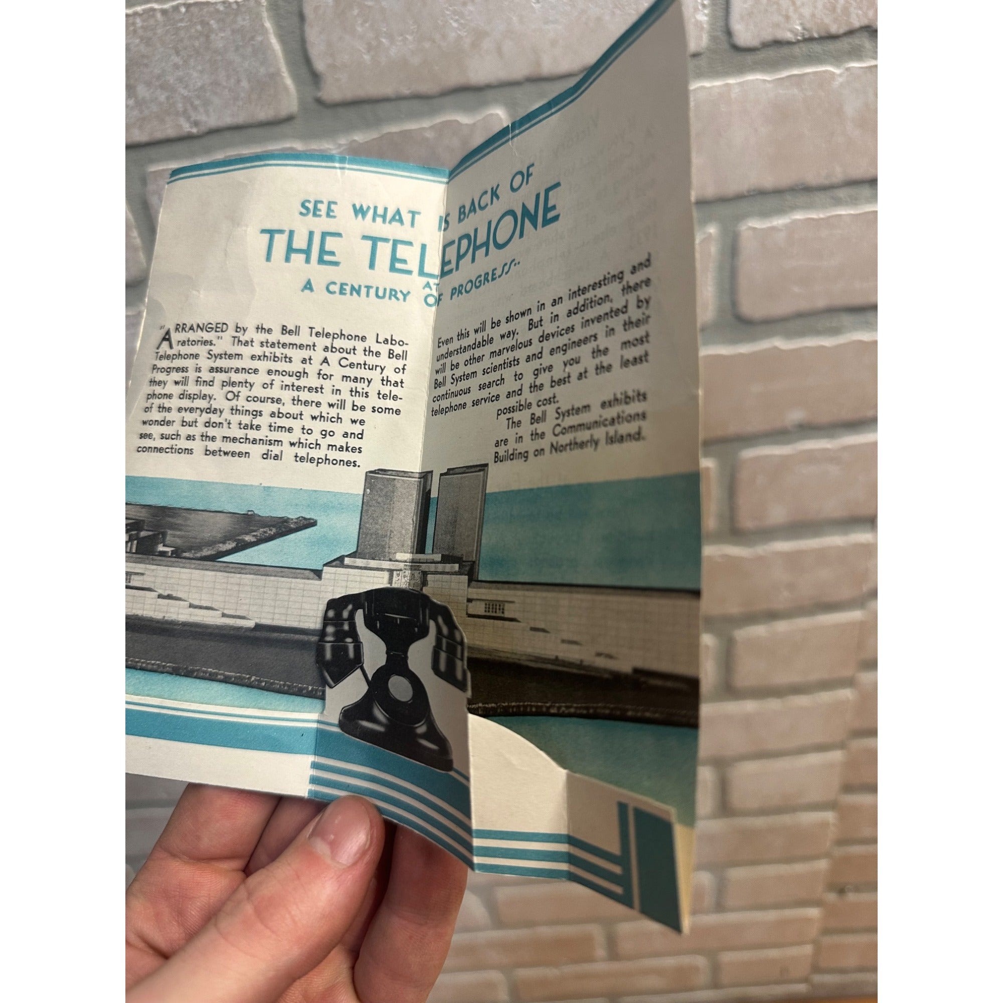 1933 Century of Progress Worlds Fair Bell System Telephone Advertising Brochure