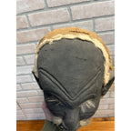 Vintage Folk Art Carved Wooden Tribal Masks Mexican Southeast Asia Pair