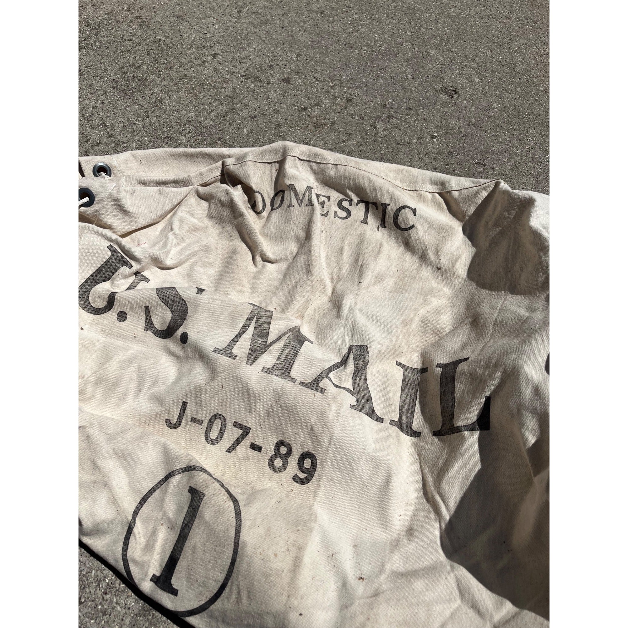 Vintage Domestic US Mail Canvas Bag Postal Sack 1989 w/ Metal Lock