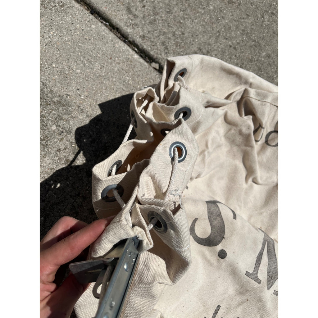 Vintage Domestic US Mail Canvas Bag Postal Sack 1989 w/ Metal Lock