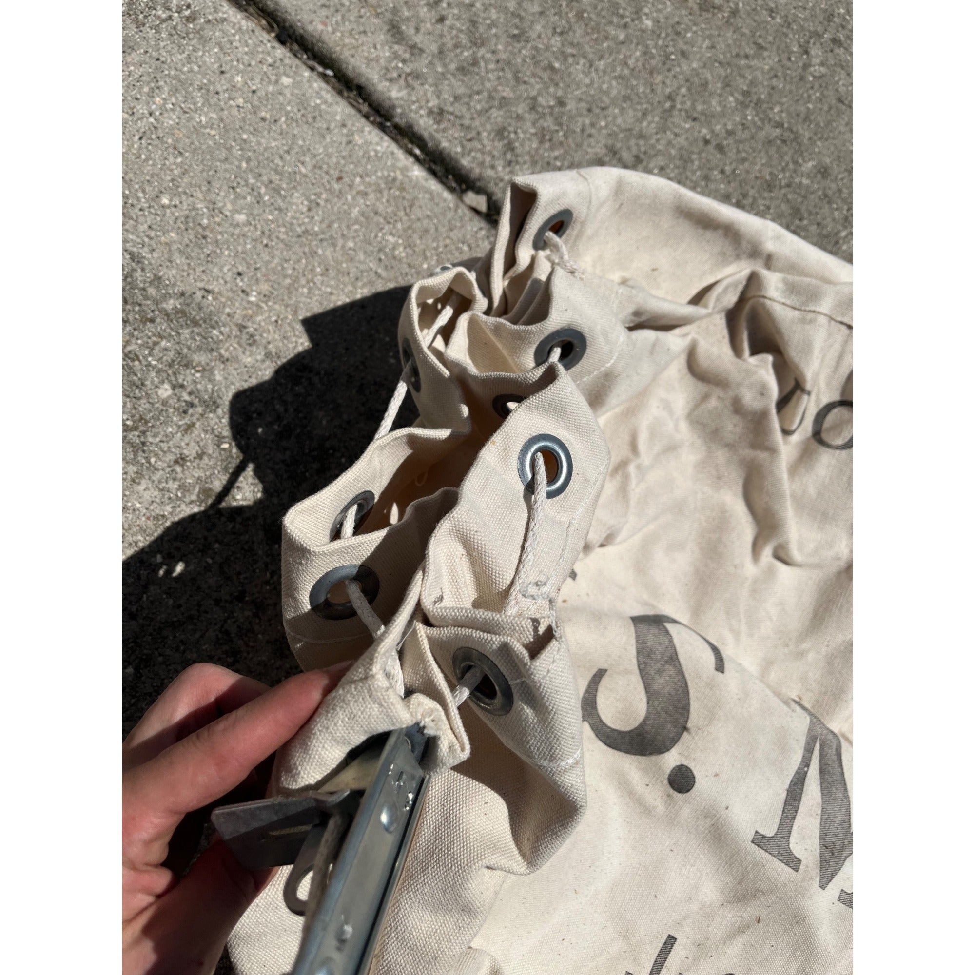 Vintage Domestic US Mail Canvas Bag Postal Sack 1989 w/ Metal Lock