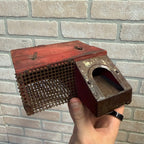 RARE RARE Primitive Antique 19th c. Abingdon Family Mouse Trap Wood Illinois