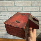 RARE RARE Primitive Antique 19th c. Abingdon Family Mouse Trap Wood Illinois
