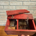 RARE RARE Primitive Antique 19th c. Abingdon Family Mouse Trap Wood Illinois
