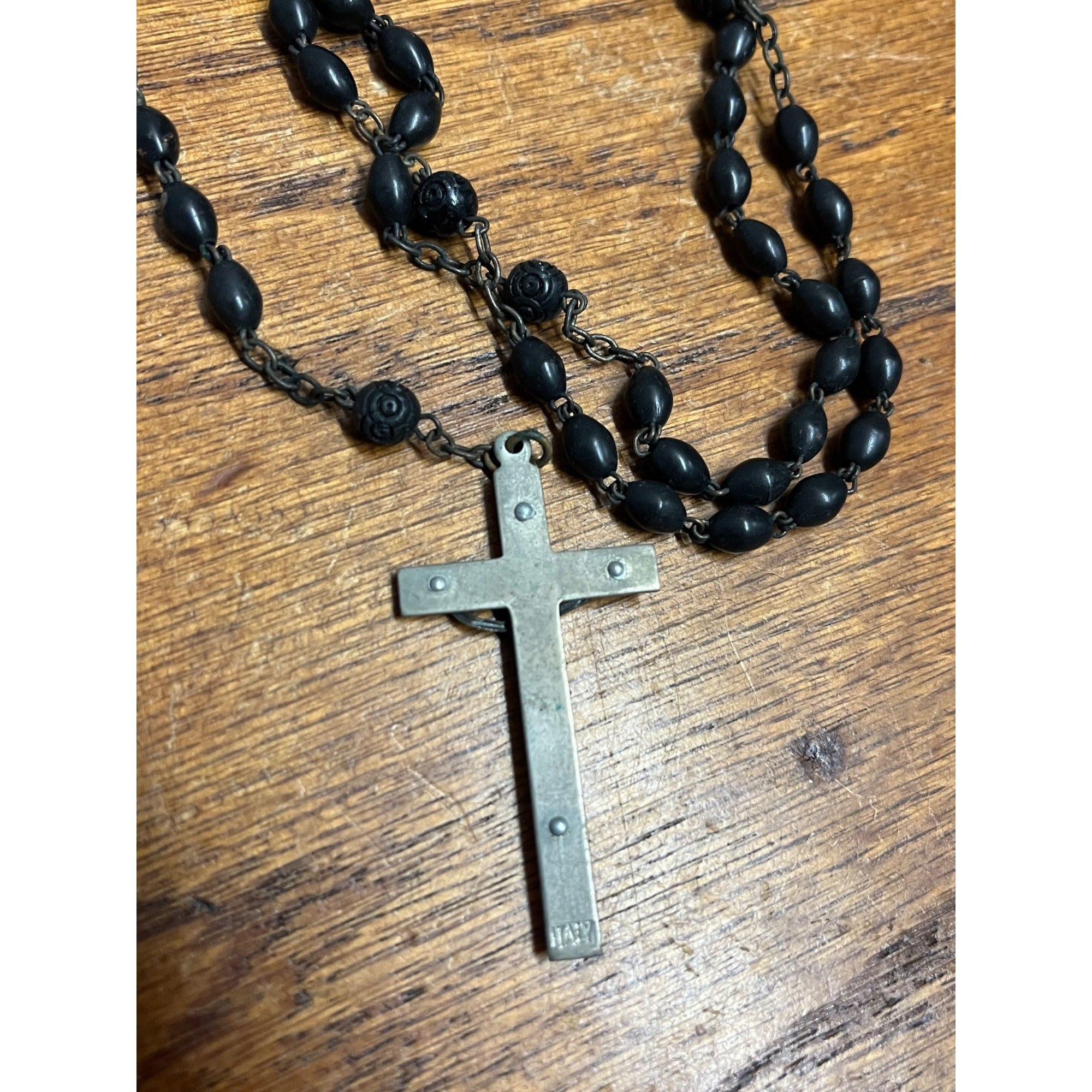 Vintage Black Beaded Rosaries Catholic Religious Relics Lot Rosary Prayer Books