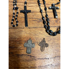 Vintage Black Beaded Rosaries Catholic Religious Relics Lot Rosary Prayer Books
