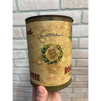 Antique Hollywood Roasted Coffee Tin 1lb Tall Can Madison Wi Victorian Lady Rare