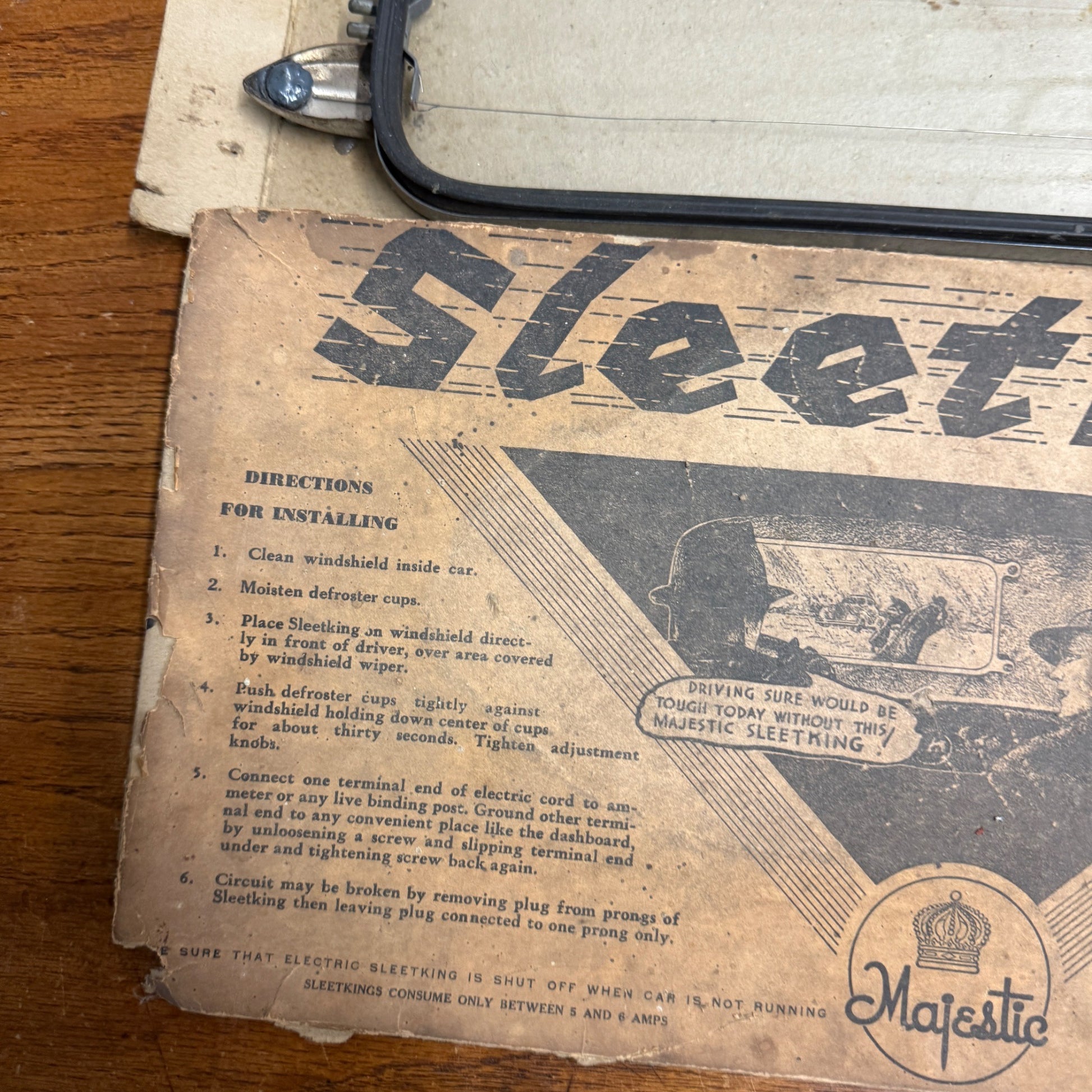 Vintager 1930s Ford Automobile Car Aftermarket "Sleet King" Defroster Accessory