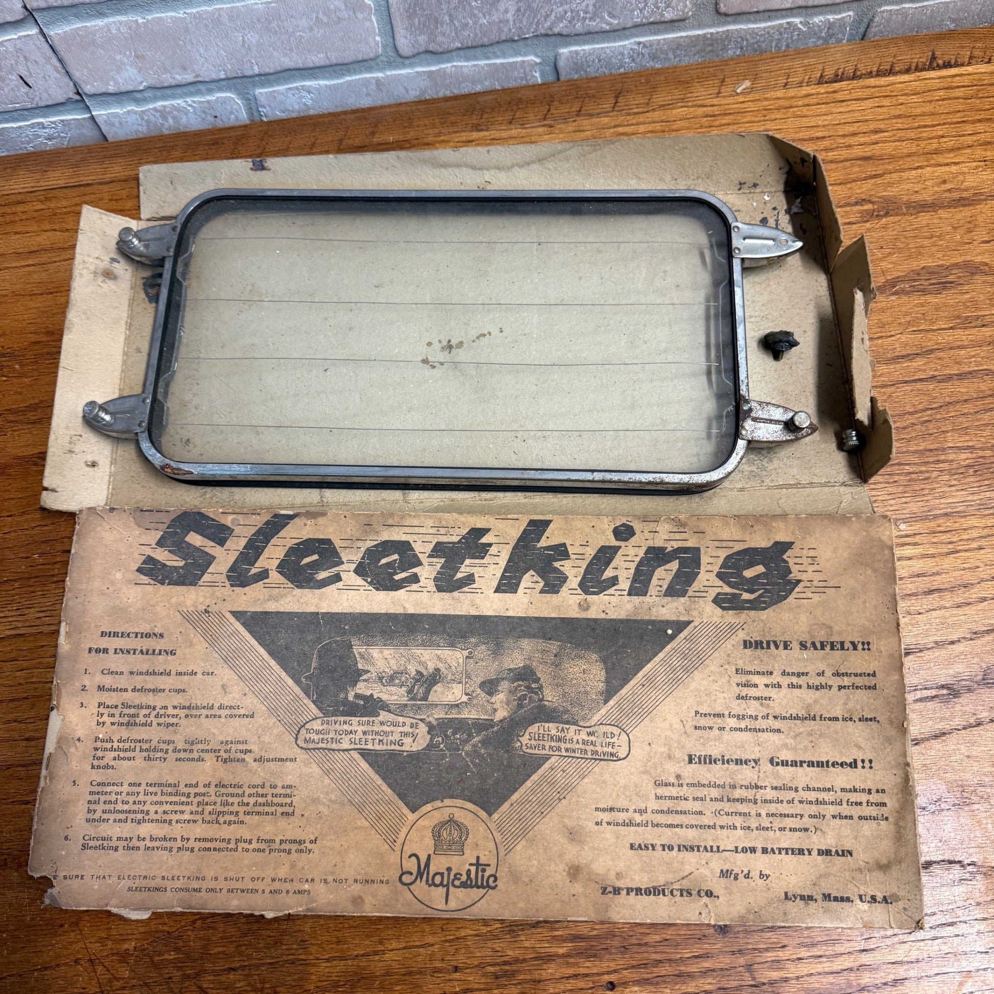 Vintager 1930s Ford Automobile Car Aftermarket "Sleet King" Defroster Accessory