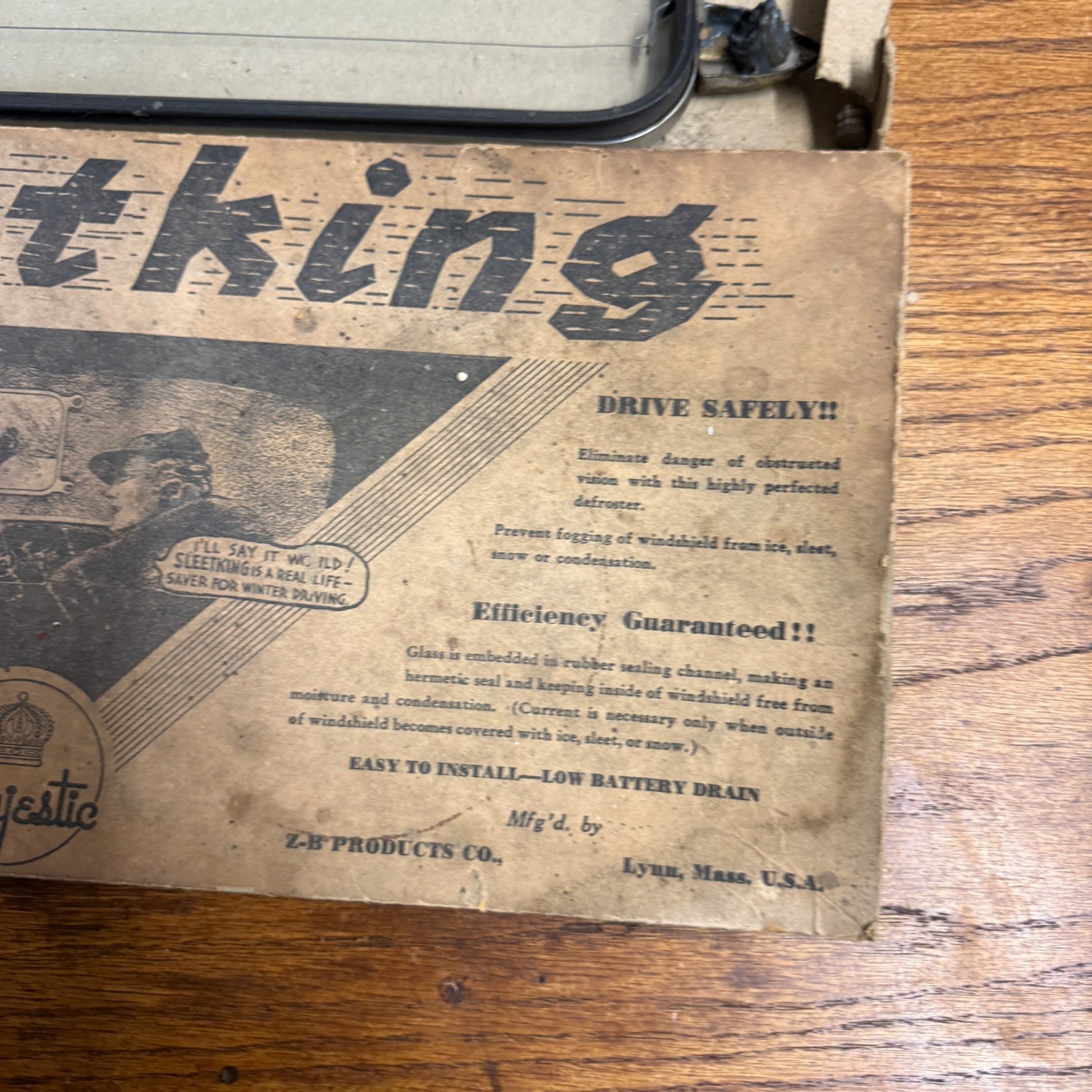 Vintager 1930s Ford Automobile Car Aftermarket "Sleet King" Defroster Accessory