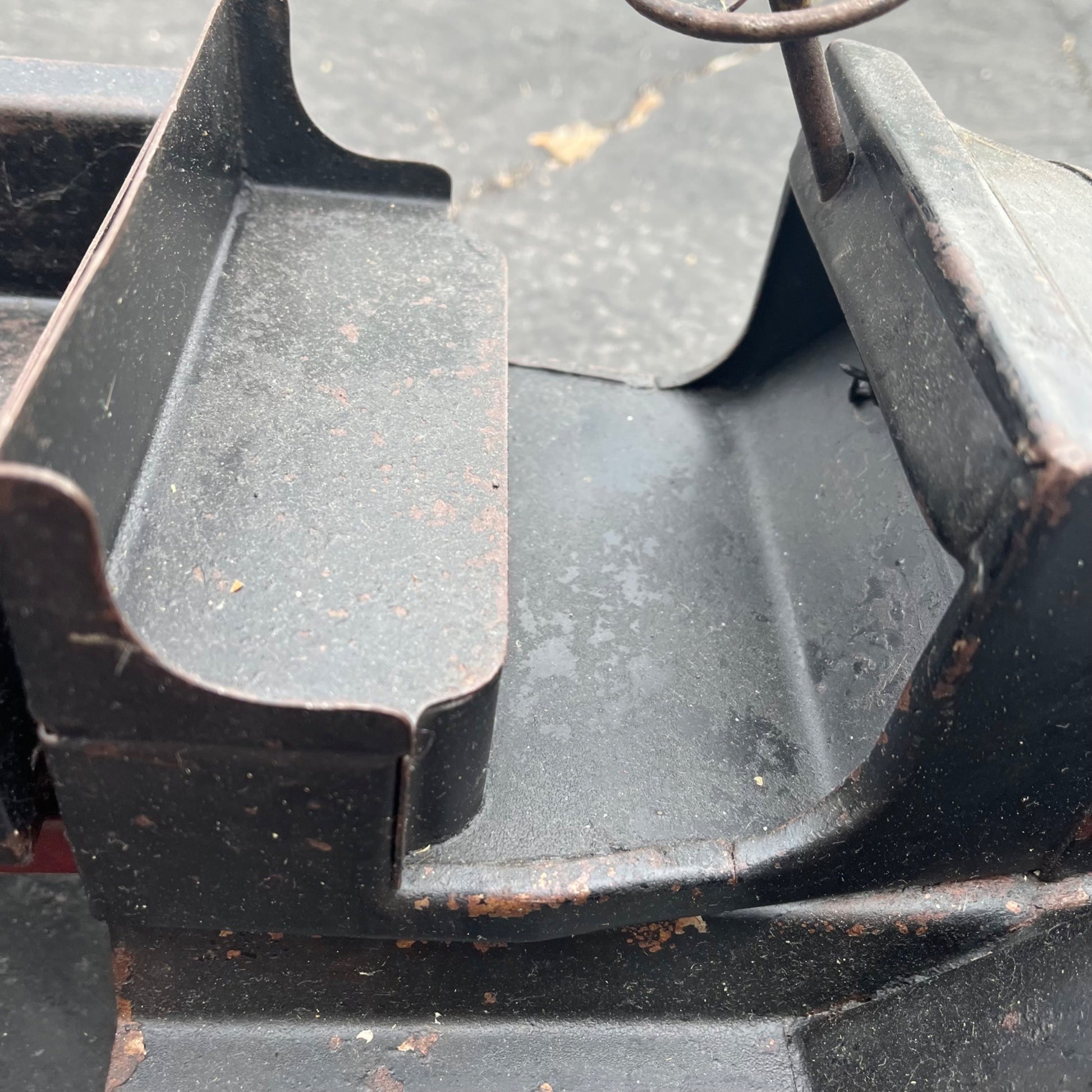 Vintage 1920s Buddy L Black Dump Truck Chain Driven Pressed Steel Toy