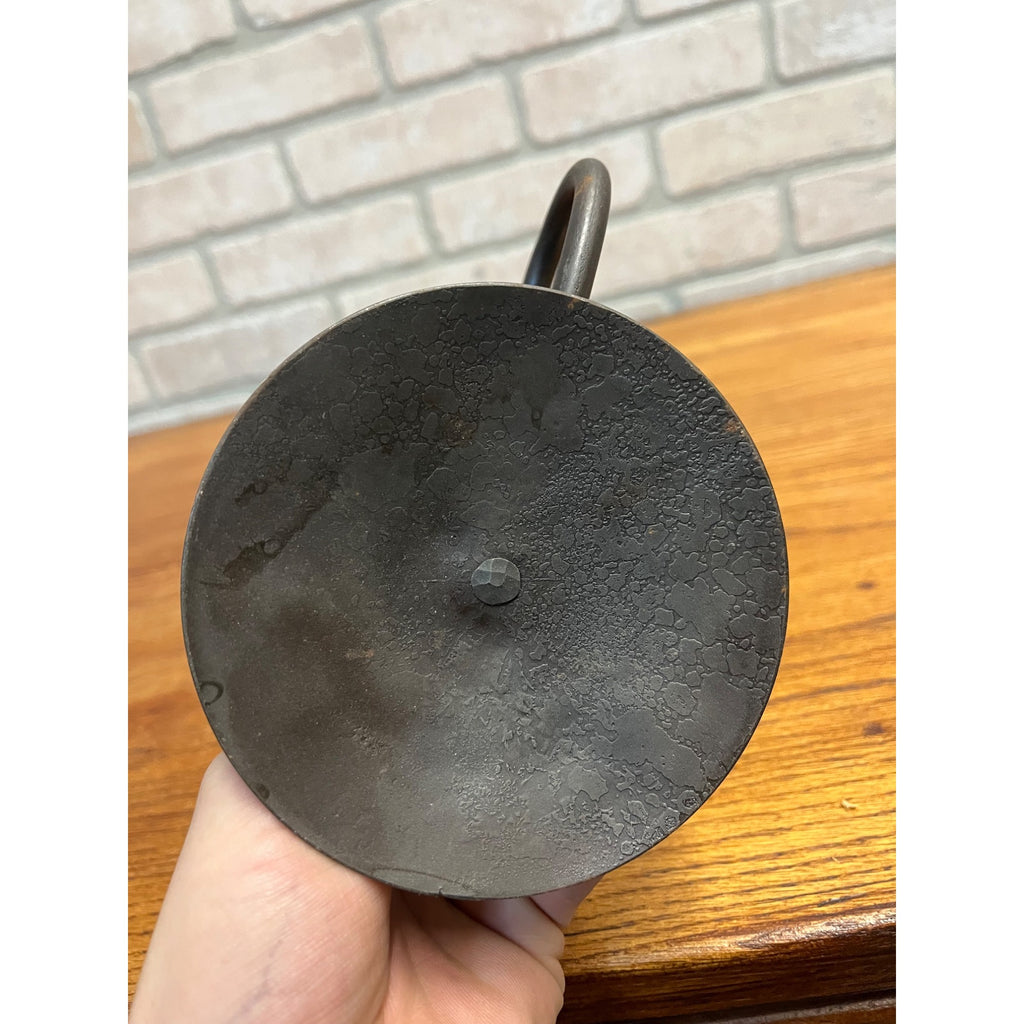 Antique Primitive Forged Hog Scraper Candle Stick Holder Finger Loop