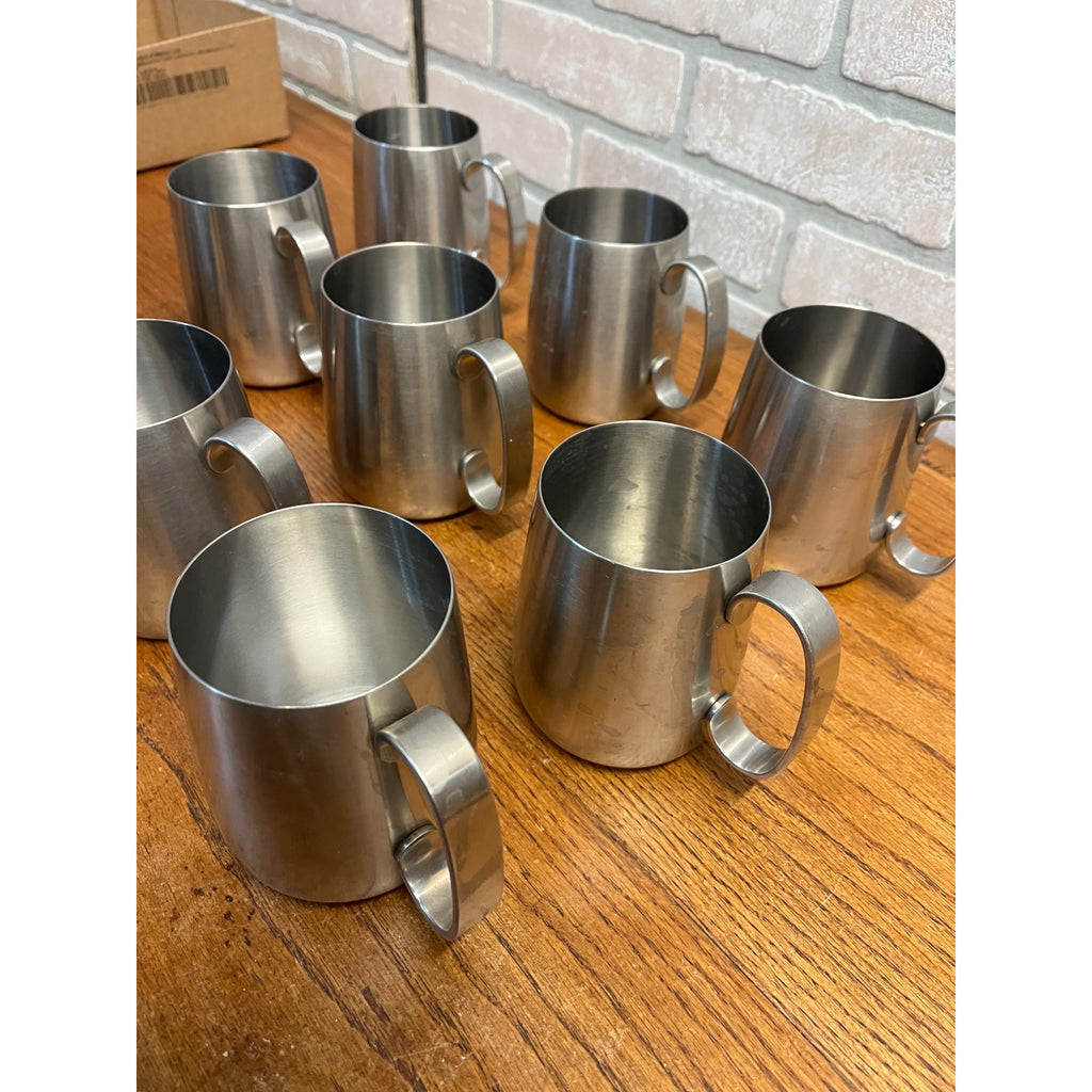 Vintage 1960s Old Hall Stainless PINT Tankards Mugs MCM Robert Welch Set 10