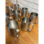 Vintage 1960s Old Hall Stainless PINT Tankards Mugs MCM Robert Welch Set 10