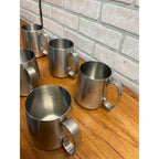 Vintage 1960s Old Hall Stainless PINT Tankards Mugs MCM Robert Welch Set 10