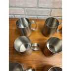 Vintage 1960s Old Hall Stainless PINT Tankards Mugs MCM Robert Welch Set 10
