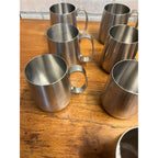 Vintage 1960s Old Hall Stainless PINT Tankards Mugs MCM Robert Welch Set 10