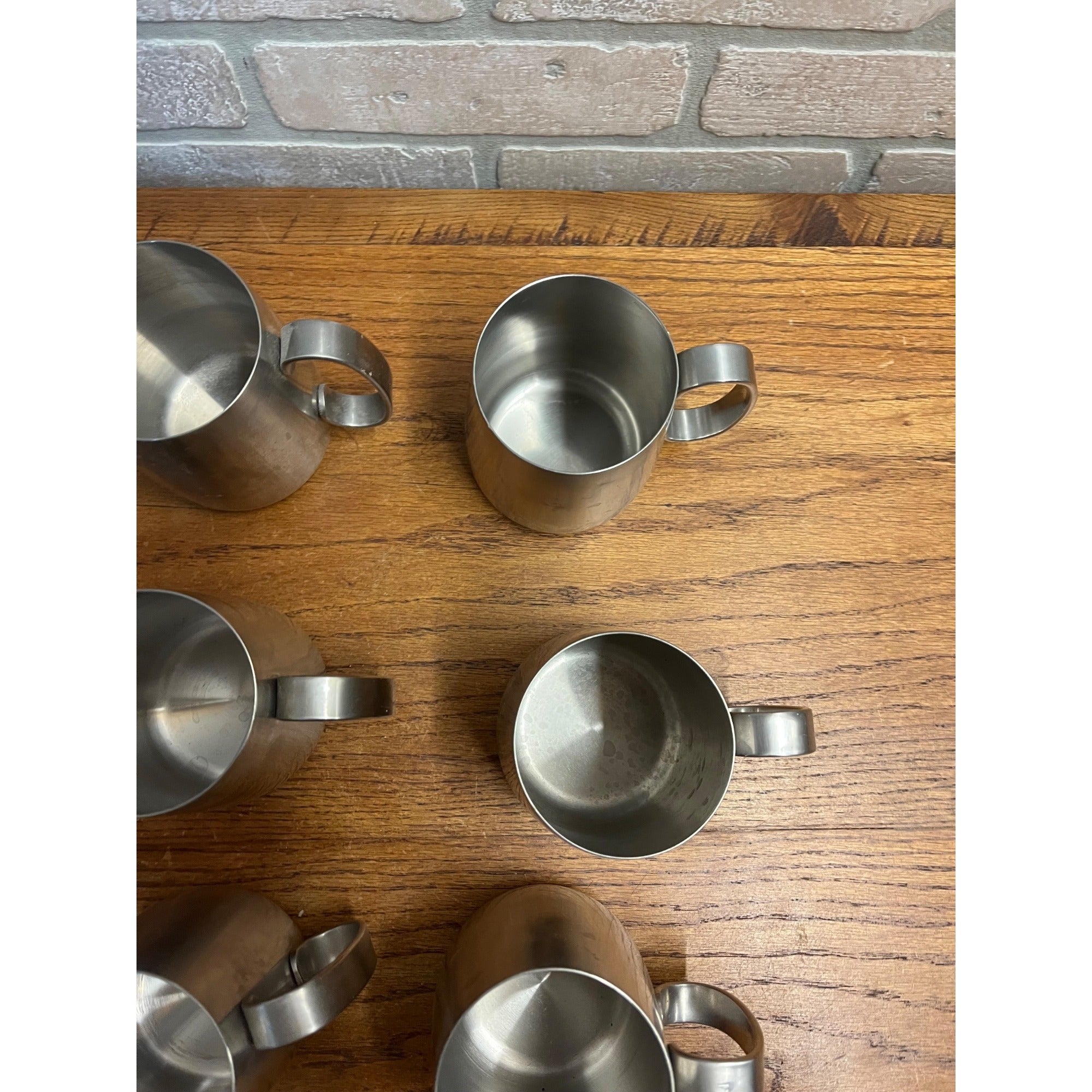 Vintage 1960s Old Hall Stainless PINT Tankards Mugs MCM Robert Welch Set 10
