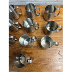 Vintage 1960s Old Hall Stainless PINT Tankards Mugs MCM Robert Welch Set 10