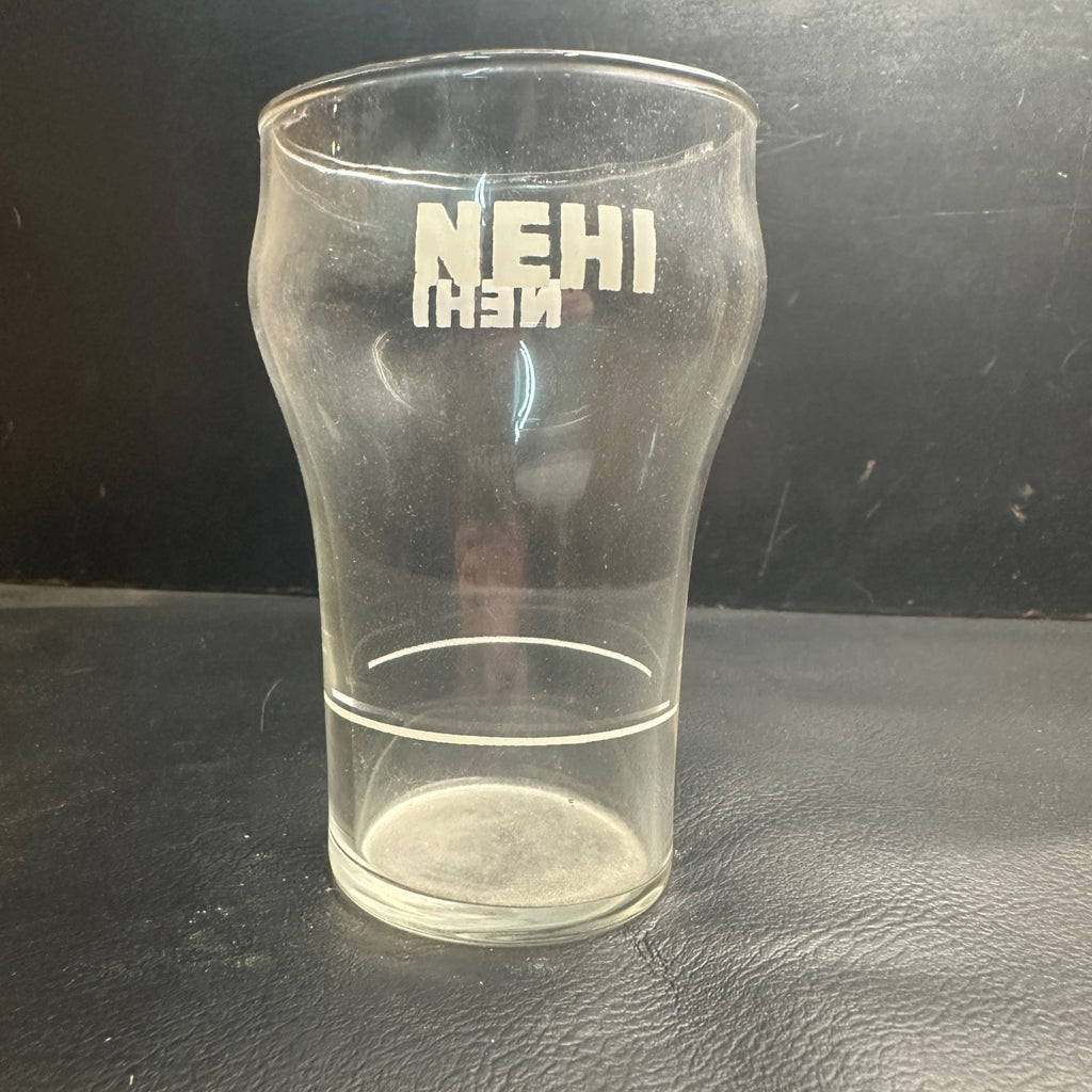 Vintage Nehi Syrup Line White ACL Soda Fountain Glass 4-1/2" Advertising
