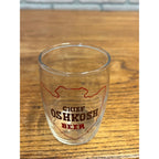 Chief Oshkosh Barrel Beer Glass ACL Oshkosh Wisconsin Brown and Red Variation