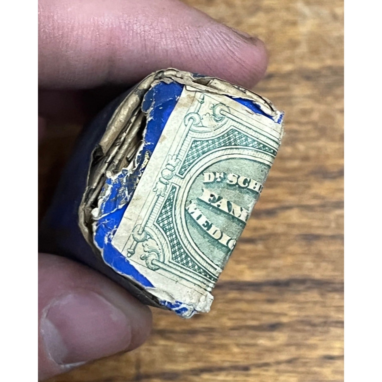 Schenck's Mandrake pills Quack Medicine 1800's sealed with revenue stamp