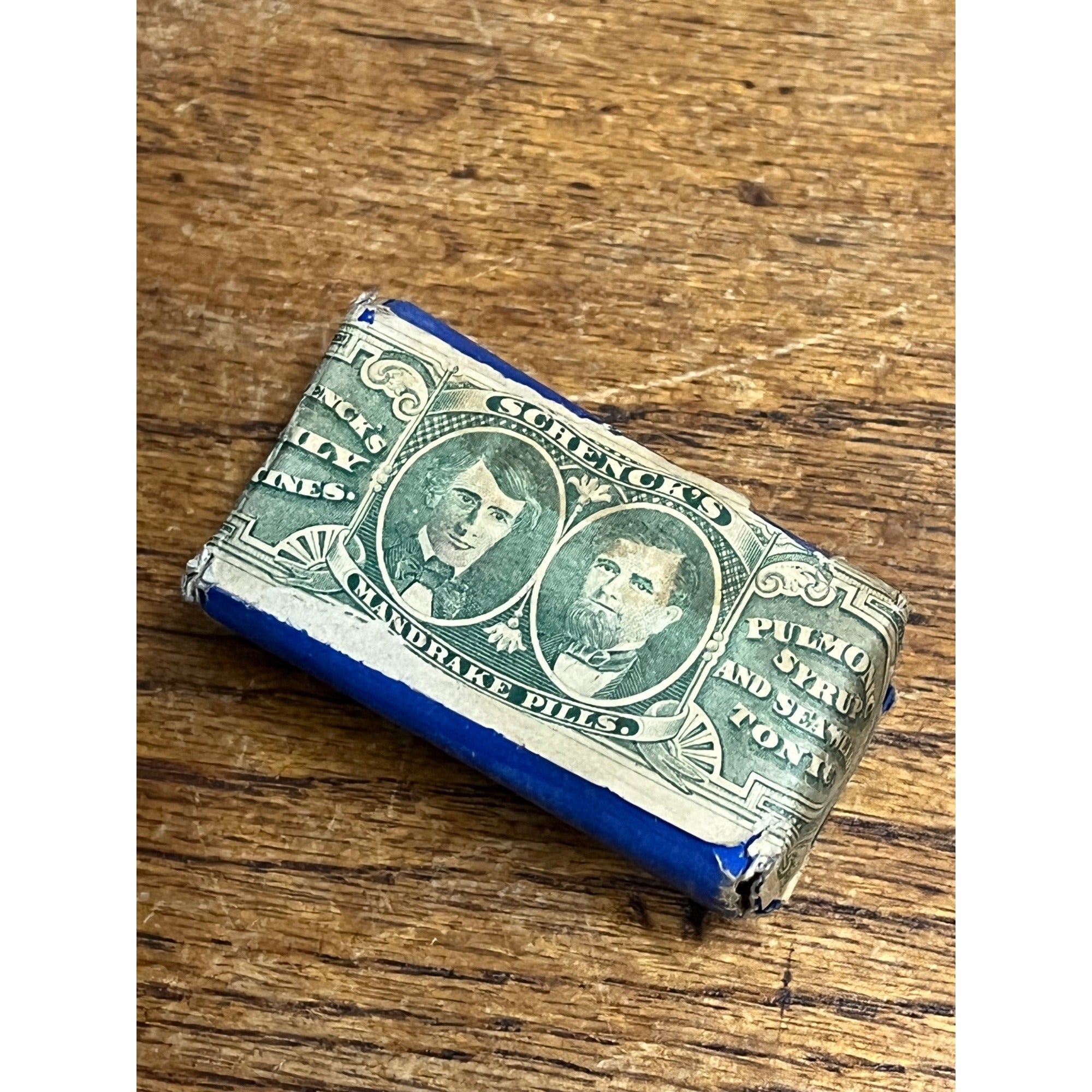 Schenck's Mandrake pills Quack Medicine 1800's sealed with revenue stamp