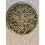 1915-D Barber Half Dollar Silver Coin