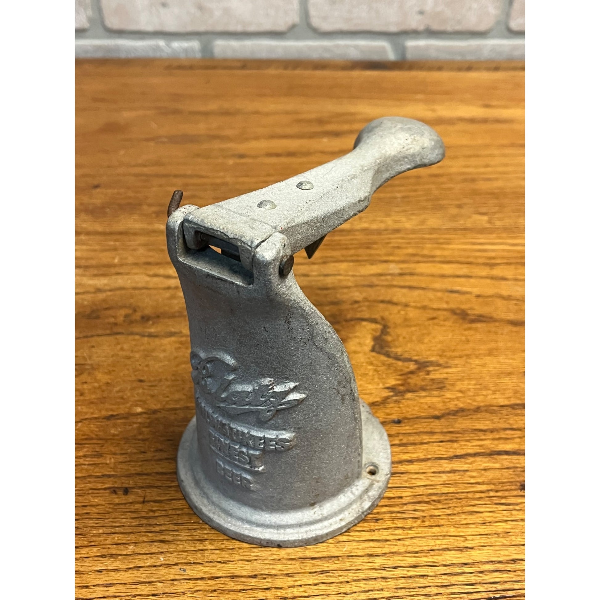 RARE Vintage Blatz Milwaukee Beer Advertising Cast Aluminum Flat Top Can Opener