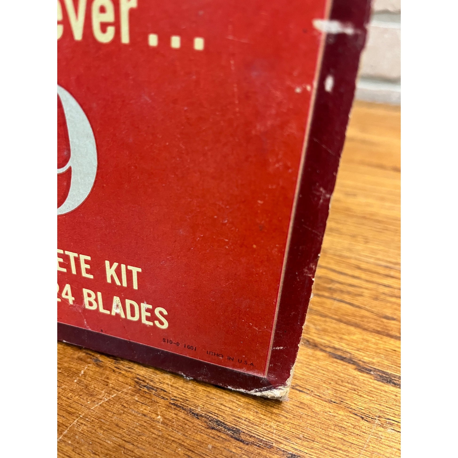 Vintage EverSharp Schick Injector Safety Razor Advertising Store Display Sign