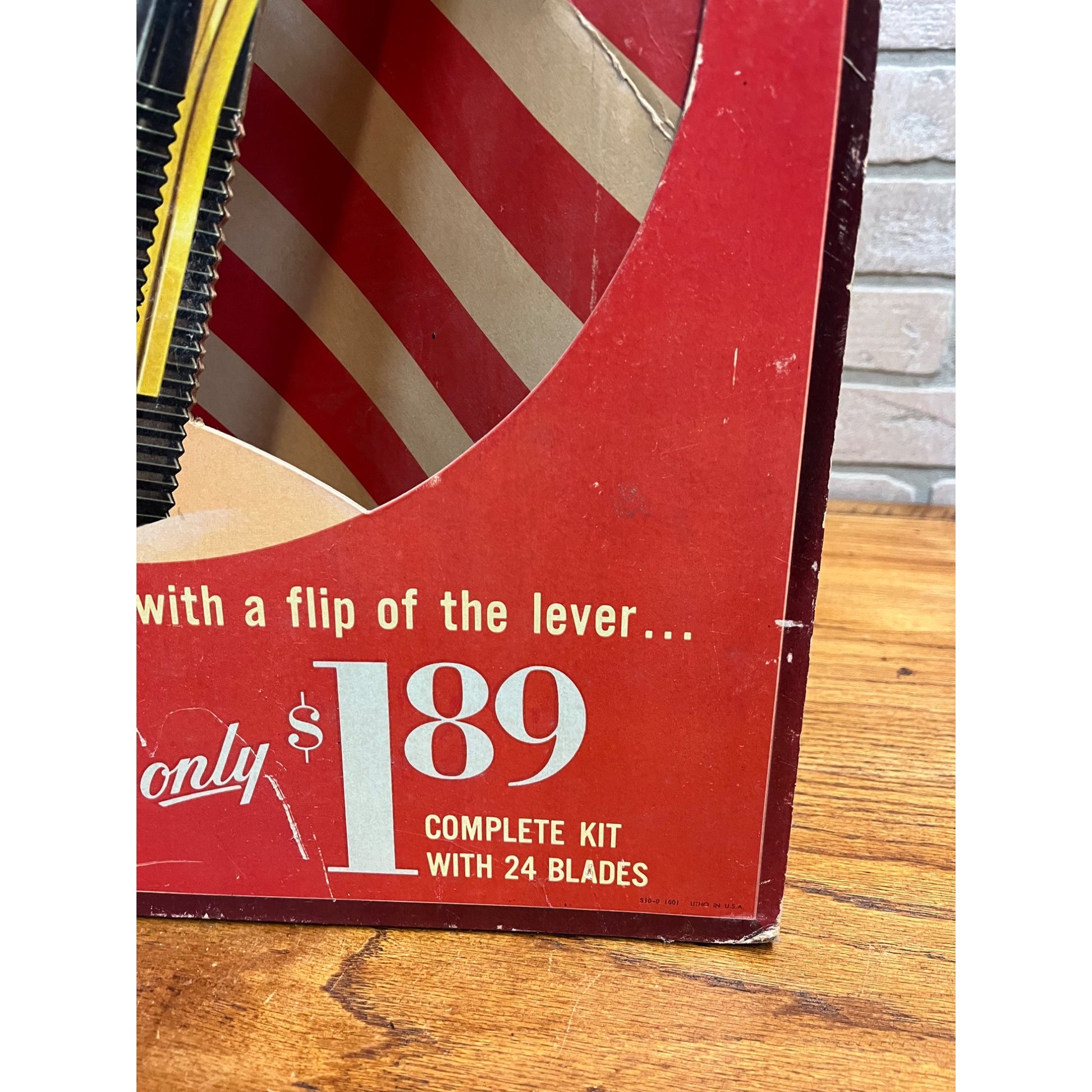 Vintage EverSharp Schick Injector Safety Razor Advertising Store Display Sign