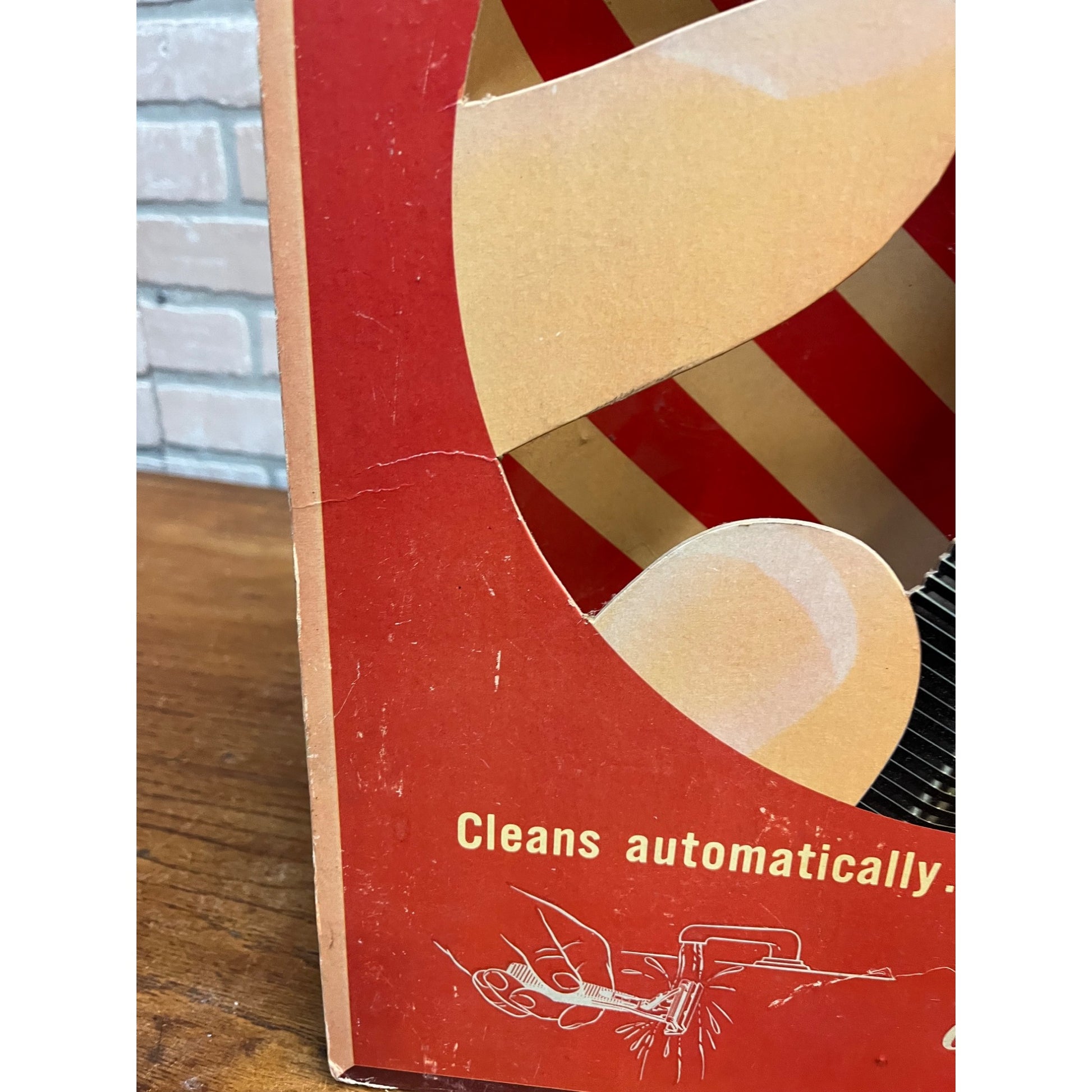 Vintage EverSharp Schick Injector Safety Razor Advertising Store Display Sign