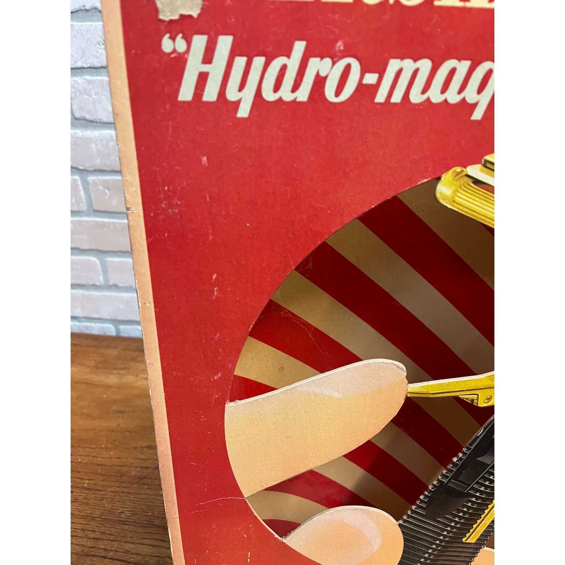 Vintage EverSharp Schick Injector Safety Razor Advertising Store Display Sign