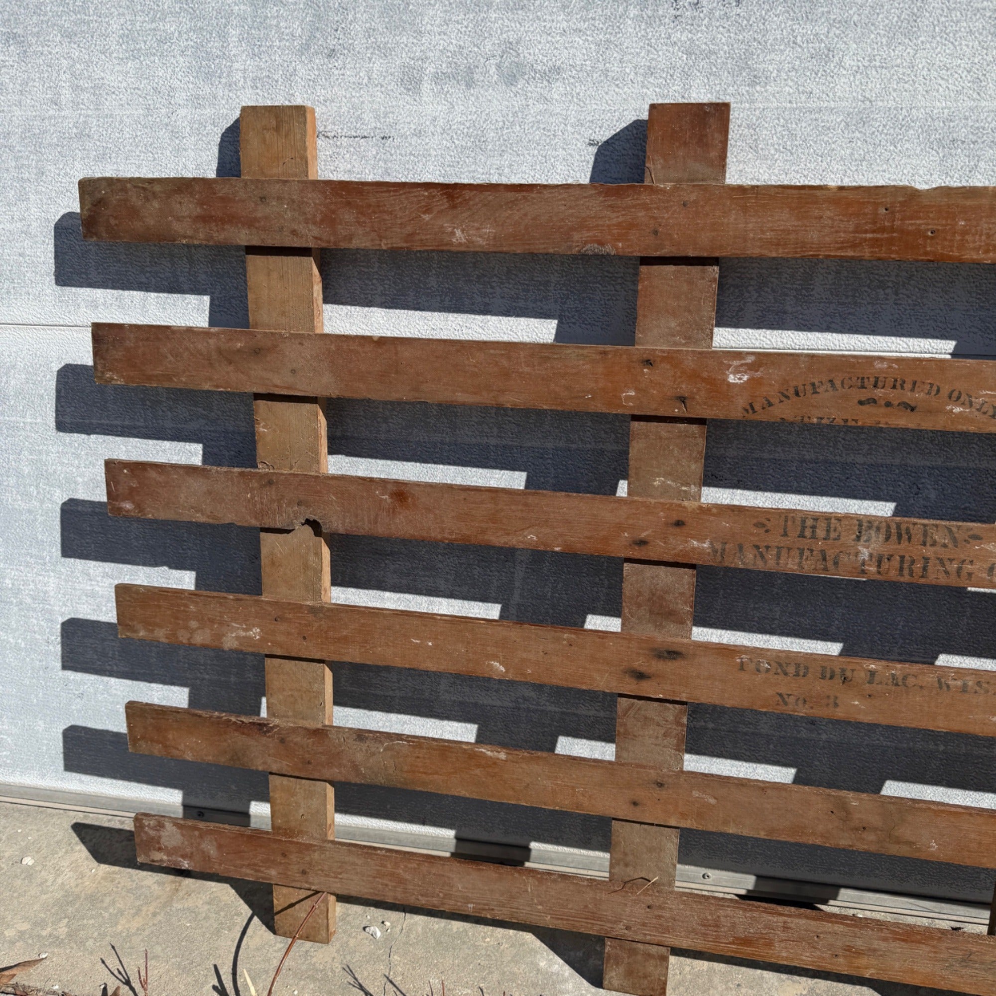 Antique Bowen Manufacturing Co. (Fond du Lac Wis) Wooden Panel