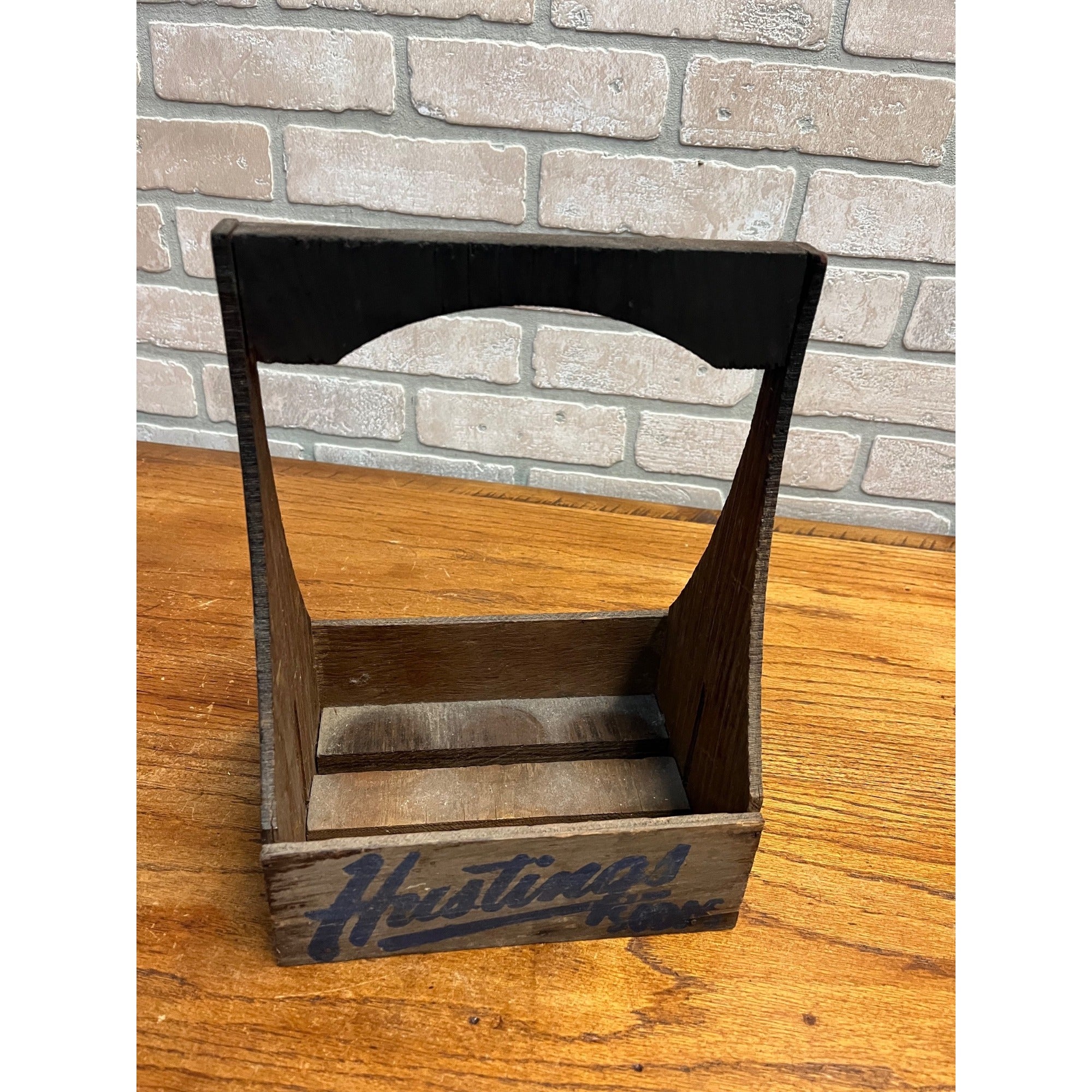 RARE Vintage 1940s Hustings Sodas Milwaukee Wis 6-Pack Bottle Carrier Wisconsin