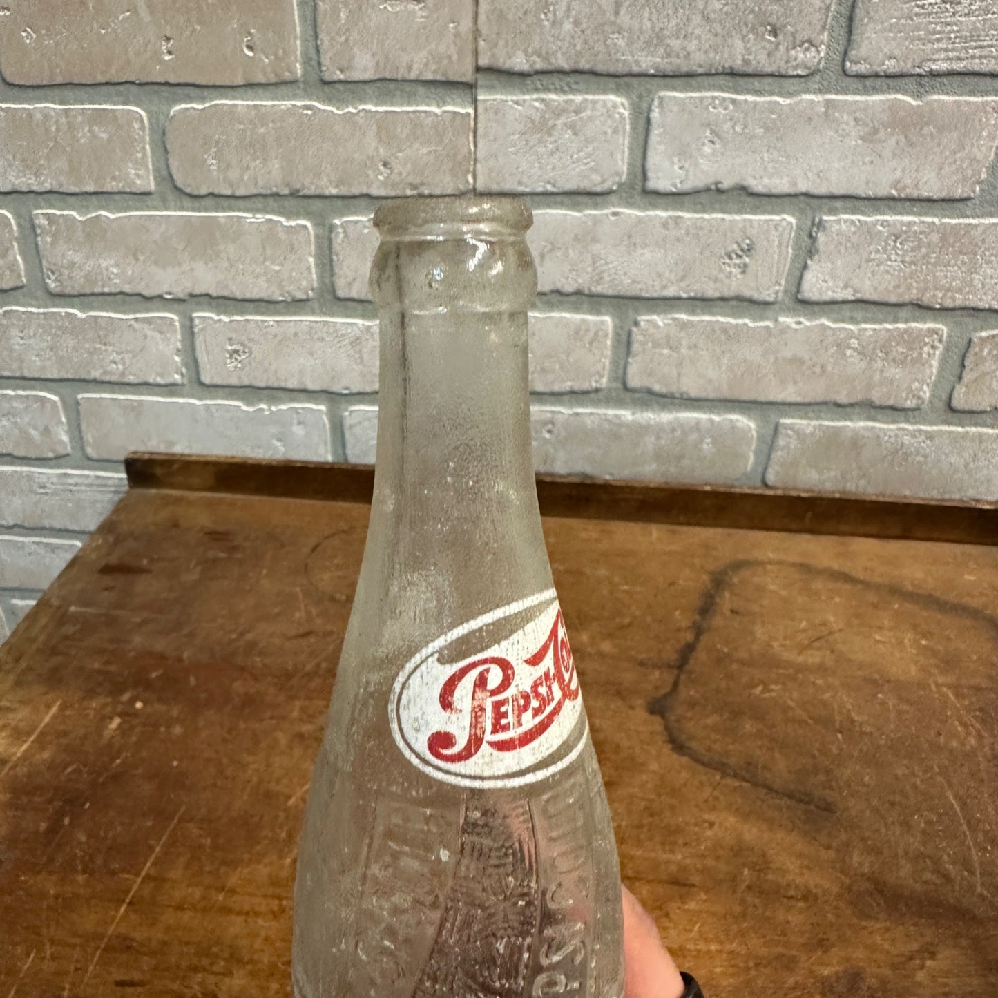 Vintage Red White 1950s Pepsi Cola Soda Bottle New York NY Glass 12oz ACL 12 oz