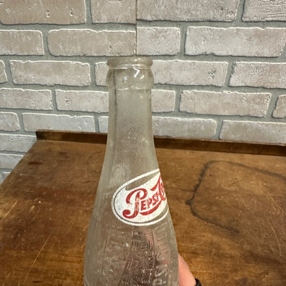 Vintage Red White 1950s Pepsi Cola Soda Bottle New York NY Glass 12oz ACL 12 oz