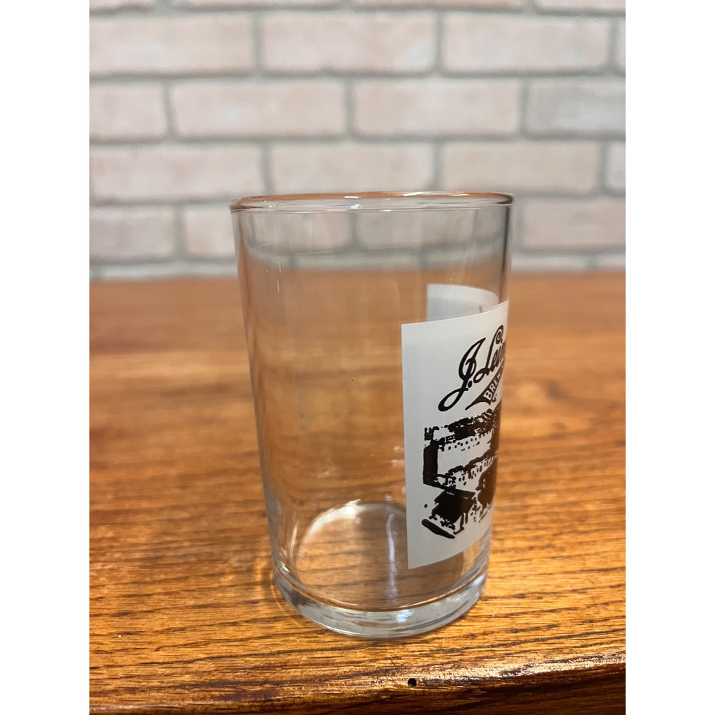 Vintage Leinenkugel's Brewing Co. Beer Shell Glass Barware 3.5" Factory Scene
