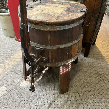 Antique Wooden Barrel Washer Washing Machine w/ Ringer