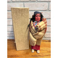Vintage Minnetonka Indian Doll Native American Blanket Wrapped Figure 11.5" Toy