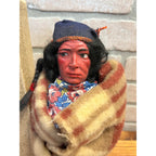 Vintage Minnetonka Indian Doll Native American Blanket Wrapped Figure 11.5" Toy