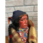 Vintage Minnetonka Indian Doll Native American Blanket Wrapped Figure 11.5" Toy